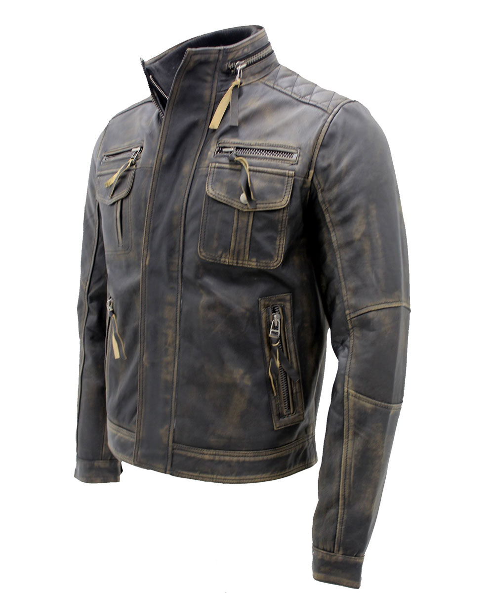 Vintage Black Warm Leather Jacket | Mens Leather Jackets On Sale | Movies Leather Jackets In USA ...