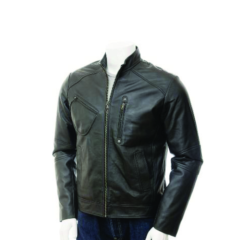 Bristol Men's Black Leather Jacket